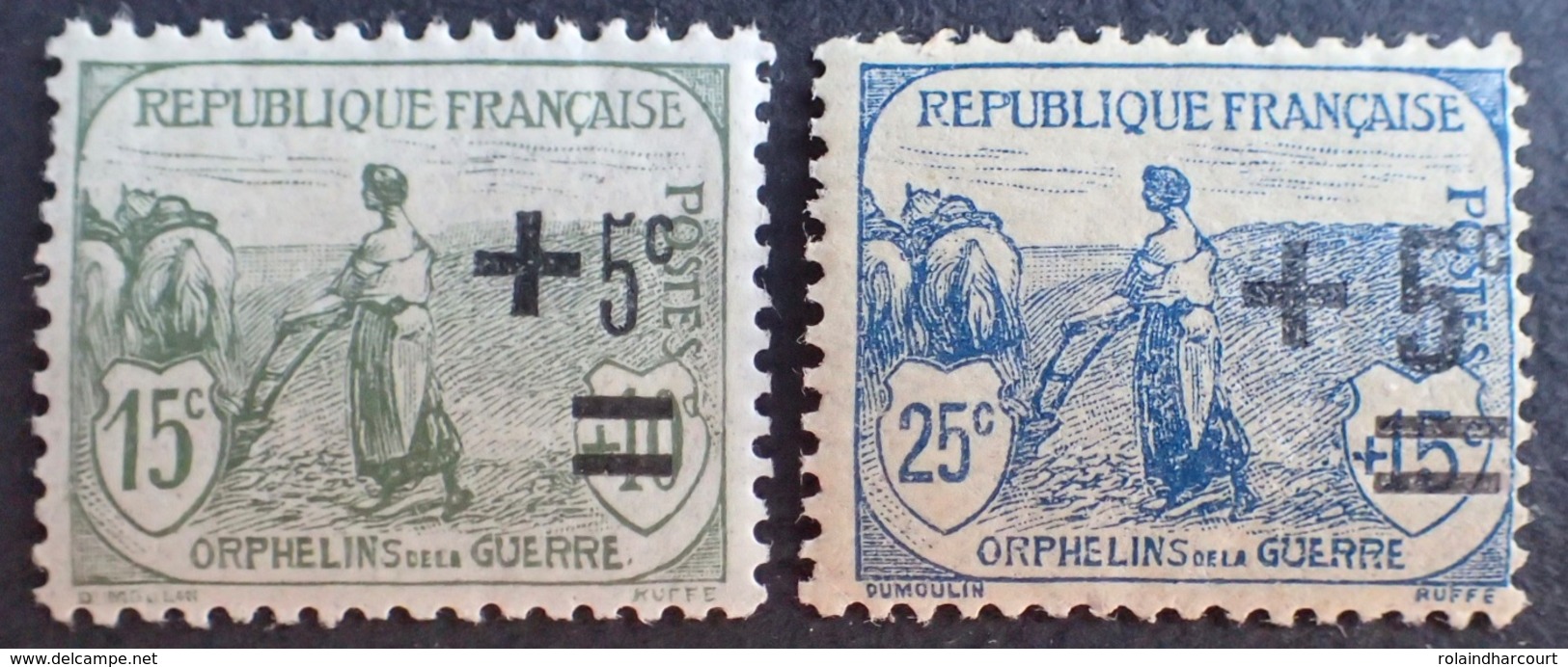 FD/2999 - 1922 - AU PROFIT DES ORPHELINS DE LA GUERRE - N°164 à 165 NEUFS* - Ungebraucht