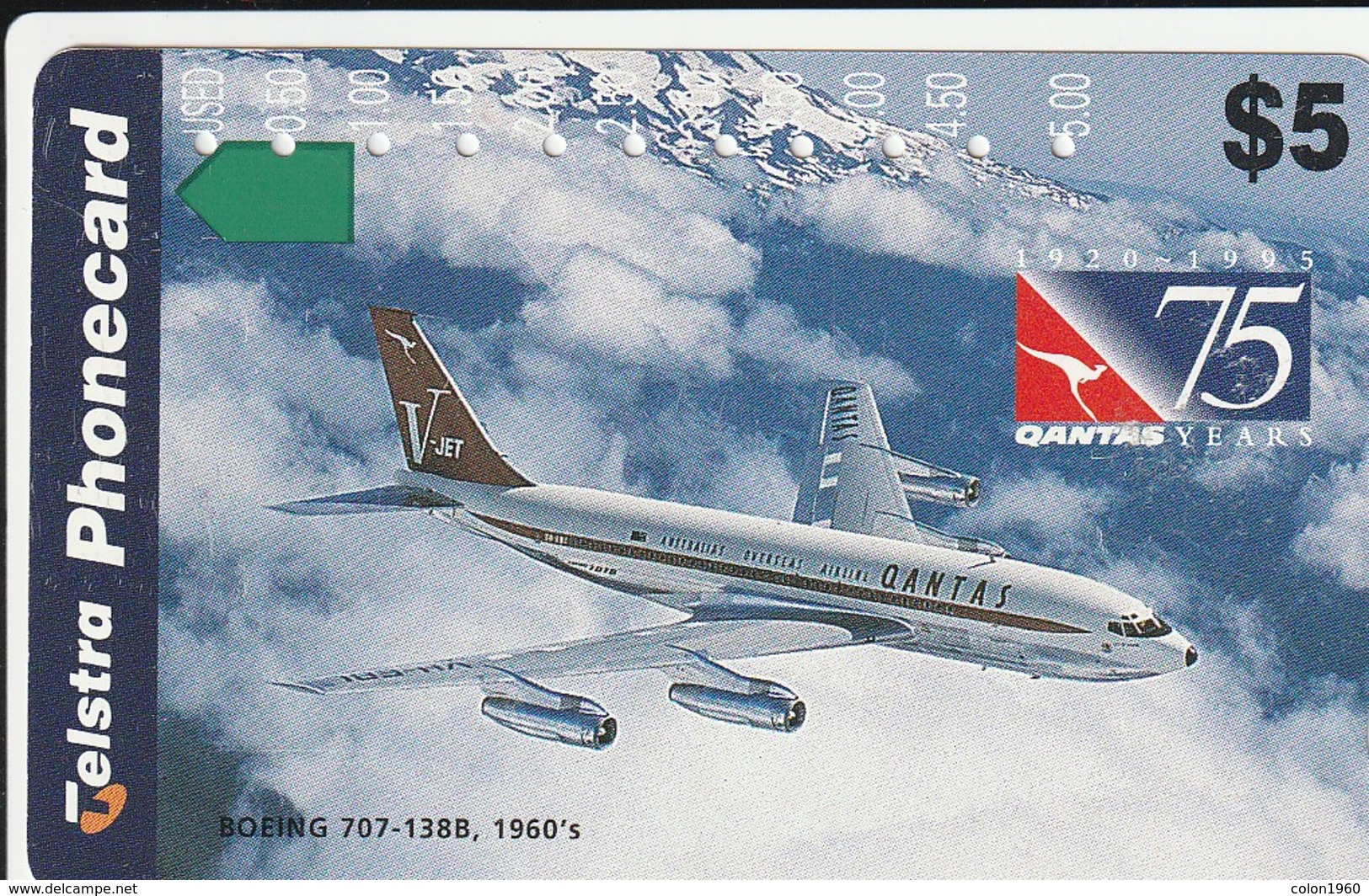 AUSTRALIA. AUS-M-510. AVION. Boeing 707-138B, 1960's. (085). - Aviones