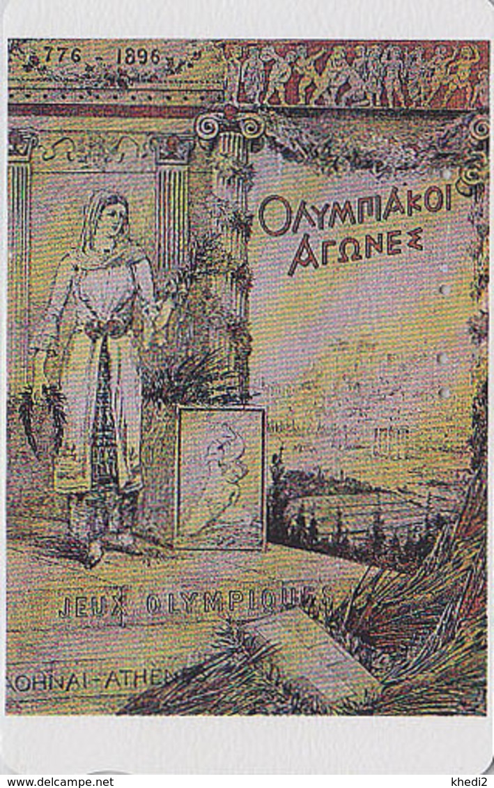 TC Japon / 110-011  POSTER JEUX OLYMPIQUES GRECE ATHENES 1896 / BANDE ETROITE - OLYMPIC GAMES GREECE Rel Japan Phonecard - Jeux Olympiques