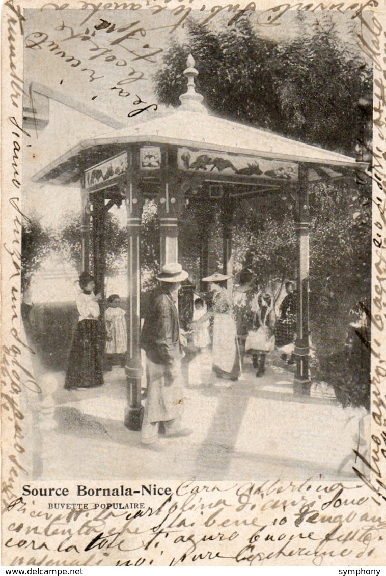 06. CPA. NICE.  Source Bornala-Nice, Buvette Populaire. 1903. - Straßenhandel Und Kleingewerbe
