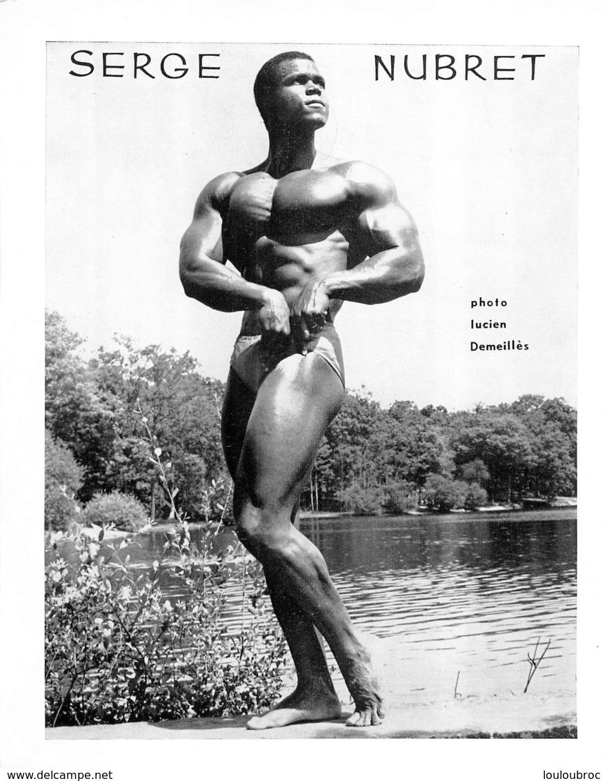 PHOTO HOMME  EN MAILLOT DE BAIN CULTURISME CULTURISTE   SERGE NUBRET PHOTO DEMEILLES 24 X 19 CM - Sports