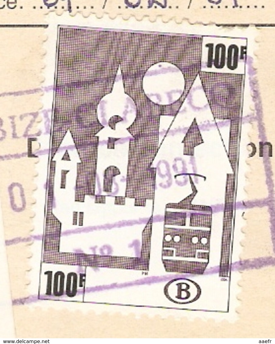 Belgique - 100 F Tourisme Et Chemin De Fer - Timbre° Sur Abonnement SNCB - TR 464 - Cachet Tubize-Clabecq - Altri & Non Classificati