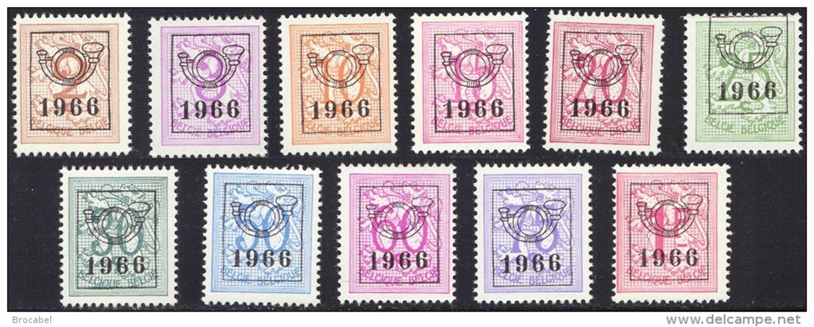 Belgium PRE769/79** 1966 -MNH- - Typos 1951-80 (Chiffre Sur Lion)