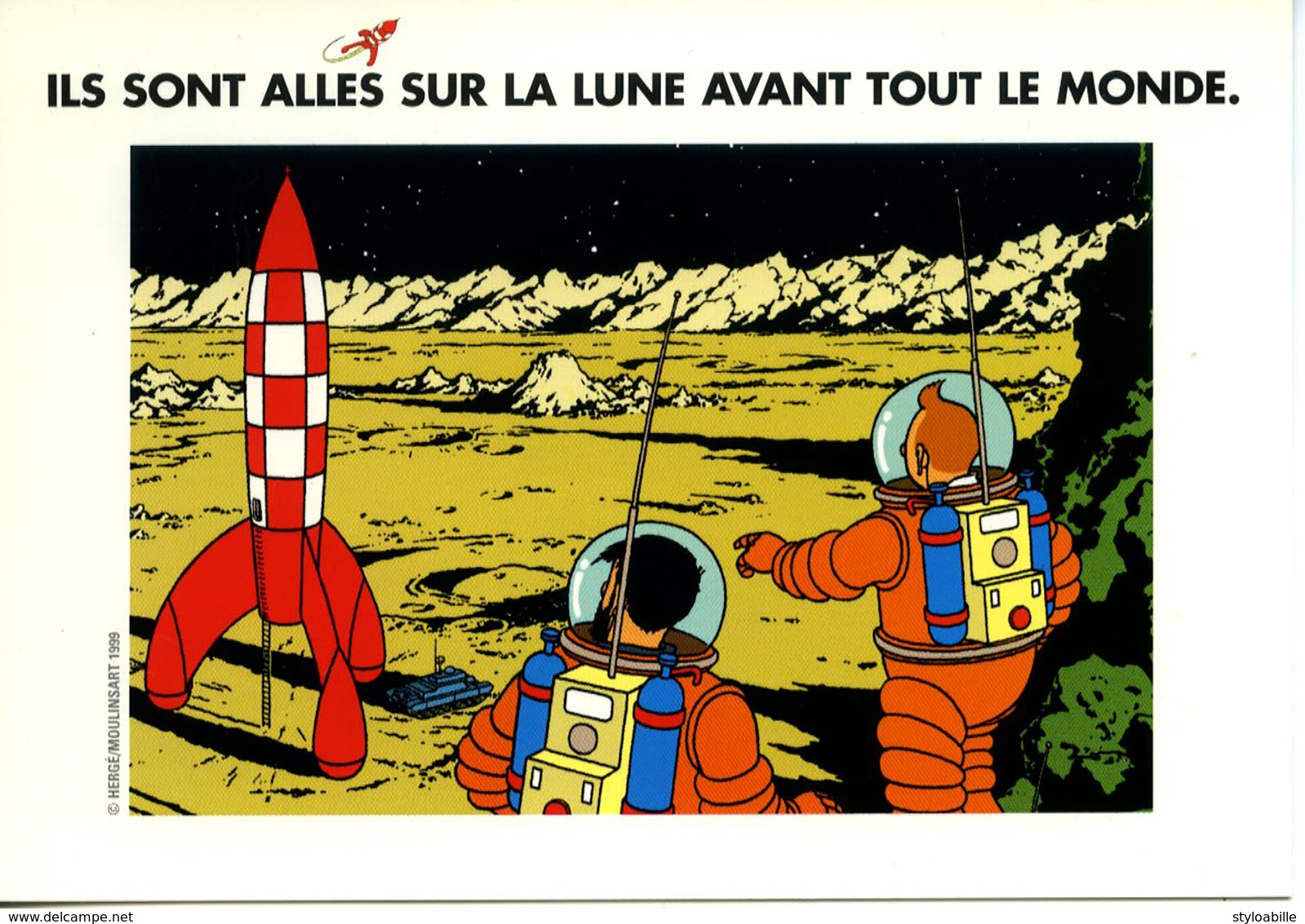 CP Dossier De Presse TINTIN HERGE Anniversaire 30 Ans Premiers Pas Sur La Lune 1999 - Archivio Stampa