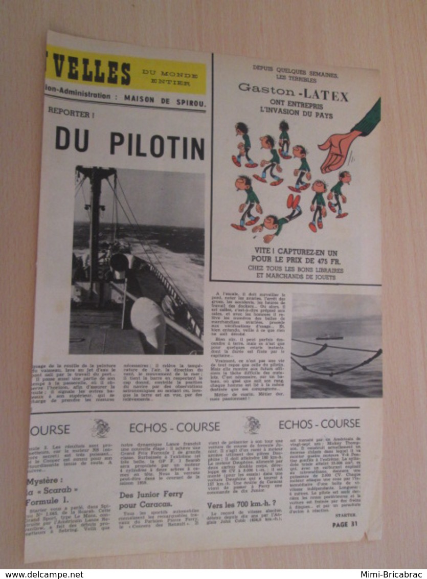 SPI19  JOLIE COUVERTURE EN COULEURS ANNEES 50/60 SPIROU : FRANQUIN GASTON LAGAFFE FIGURINES EN LATEX PUBLICITE - Little Figures - Plastic