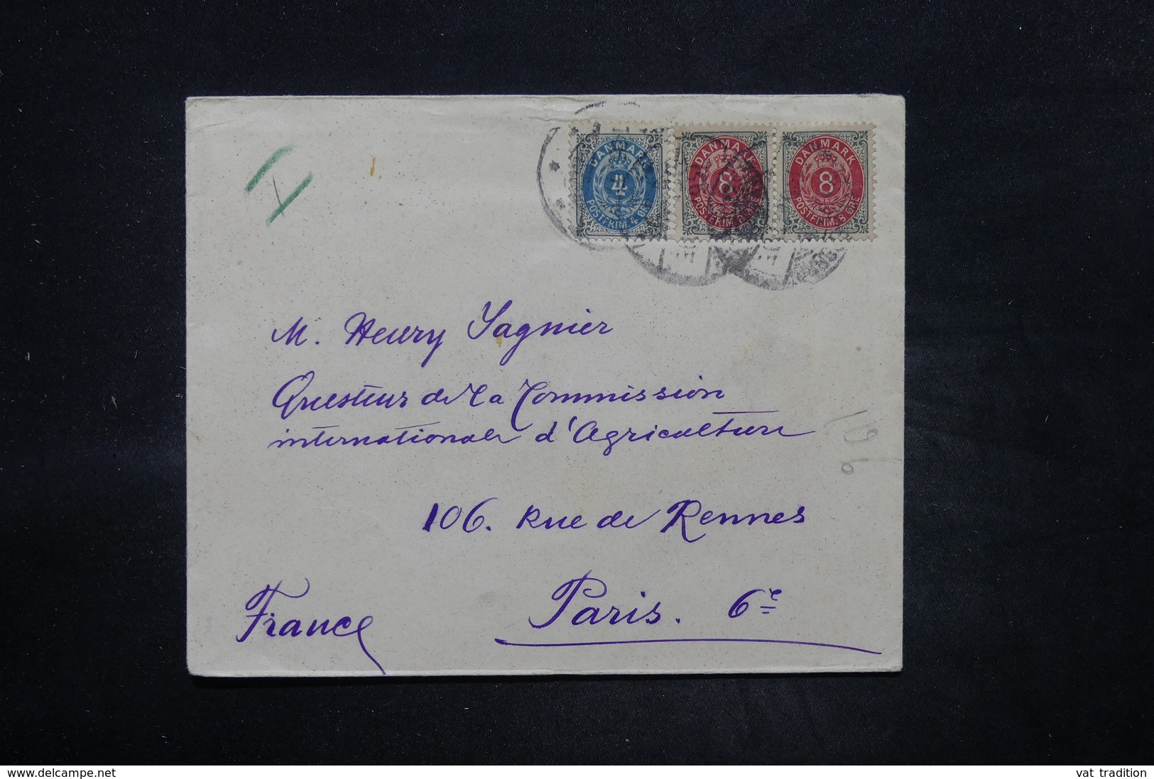 DANEMARK - Enveloppe Pour Paris En 1901 , Affranchissement Plaisant - L 26558 - Storia Postale