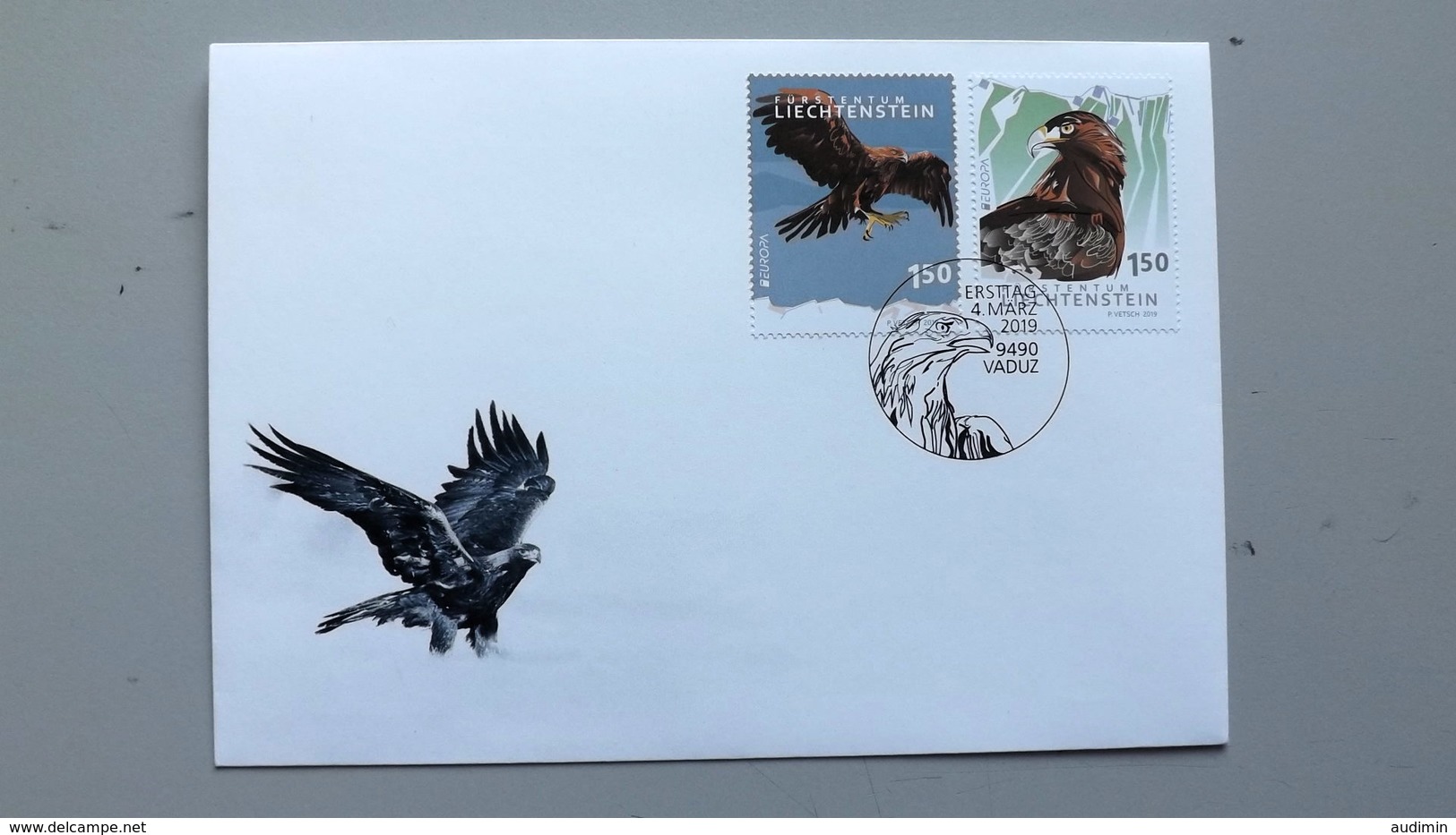 Liechtenstein FDC EUROPA/CEPT 2019, Vögel - FDC