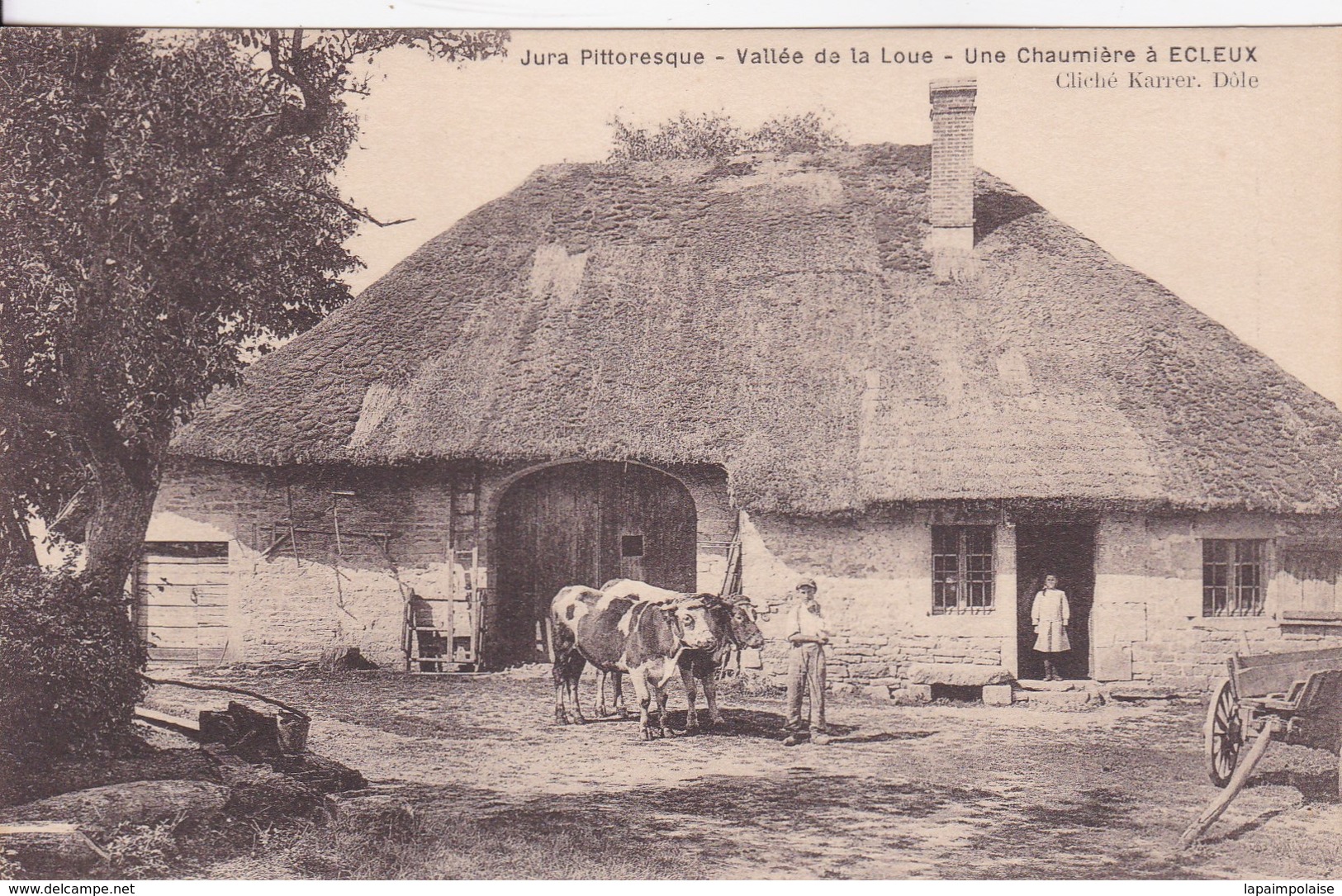 [39] Jura > Ecleux Jura Pittoresque Vallée De La Loue Une Chaumiere Cliché Karrer RARE - Autres & Non Classés