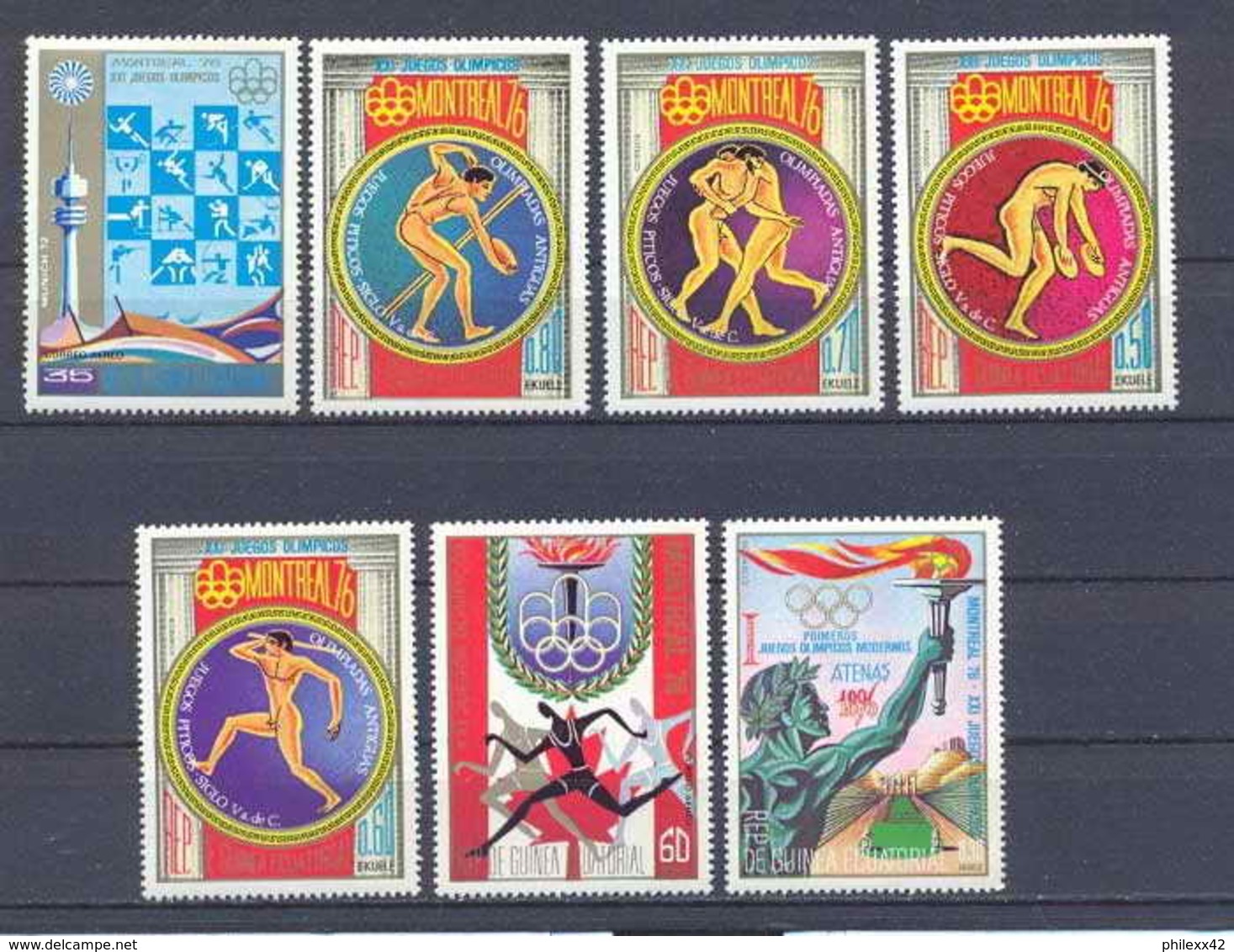 Guinée équatoriale Guinea 125 N°680/86 Jeux Olympiques Olympic Games Montréal 1976 Serie Complète MNH ** - Verano 1976: Montréal