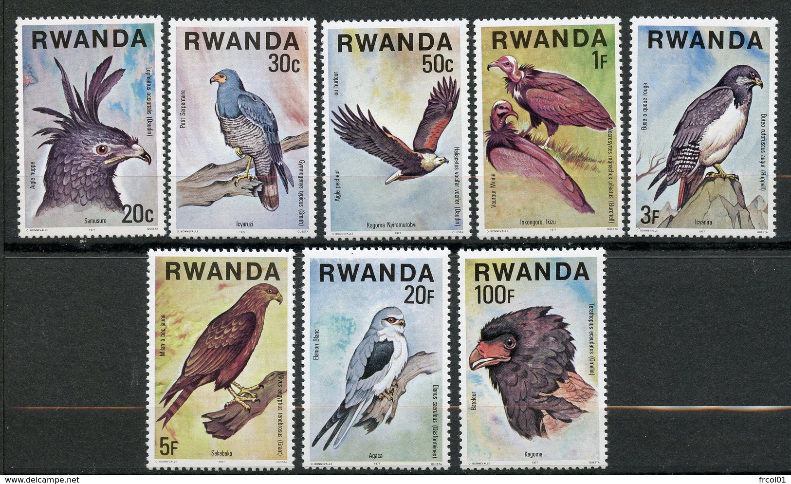 Rwanda, Yvert 804/811, Scott 828/835, MNH - Neufs