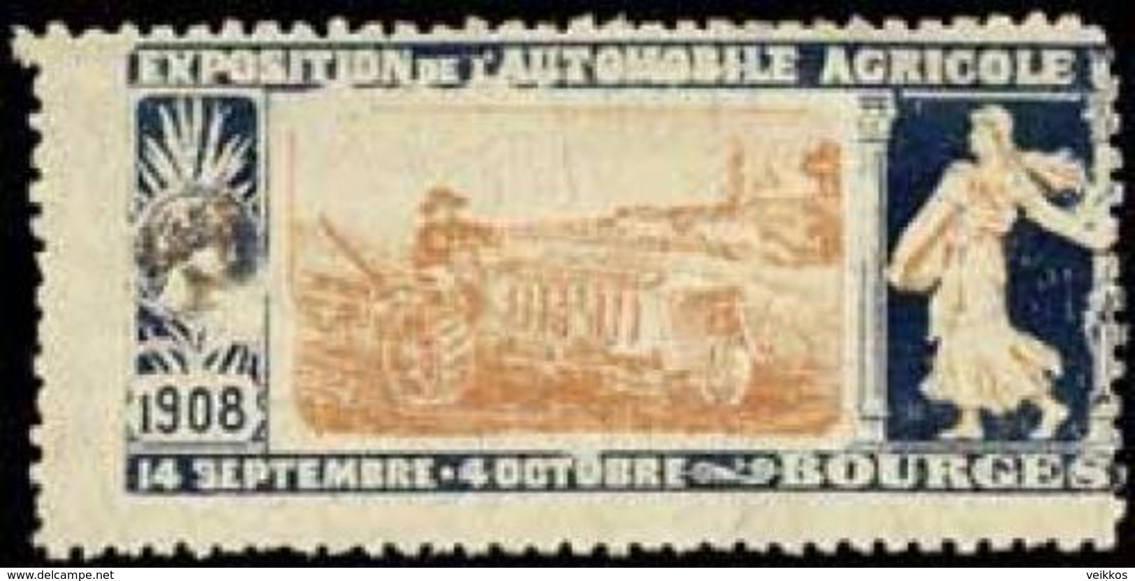 Bourges/Frankreich: Exposition De L&#39;Automobile Agricole Reklamemarke - Erinofilia