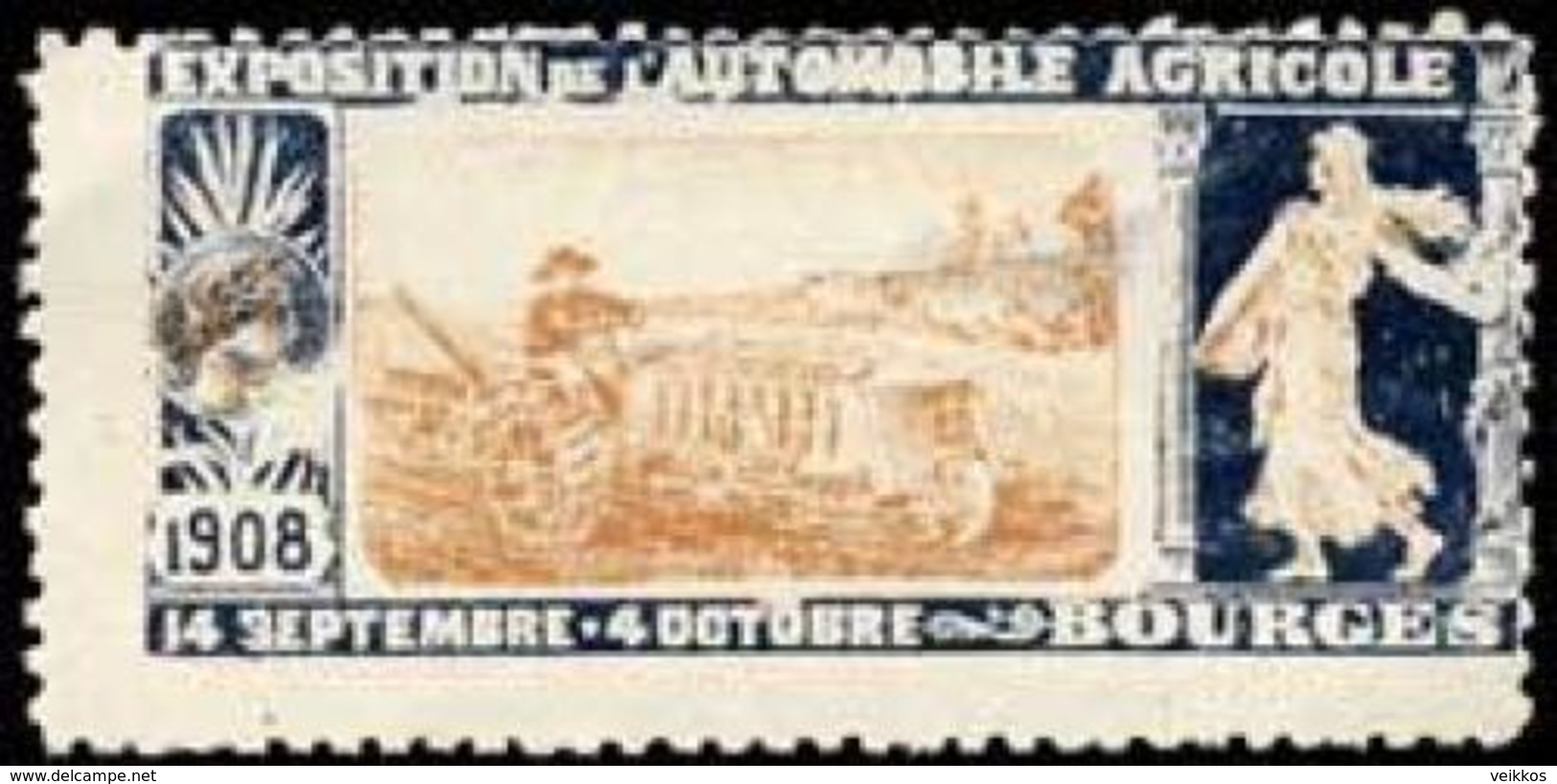 Bourges/Frankreich: Exposition De L&#39;Automobile Agricole Reklamemarke - Erinnofilia