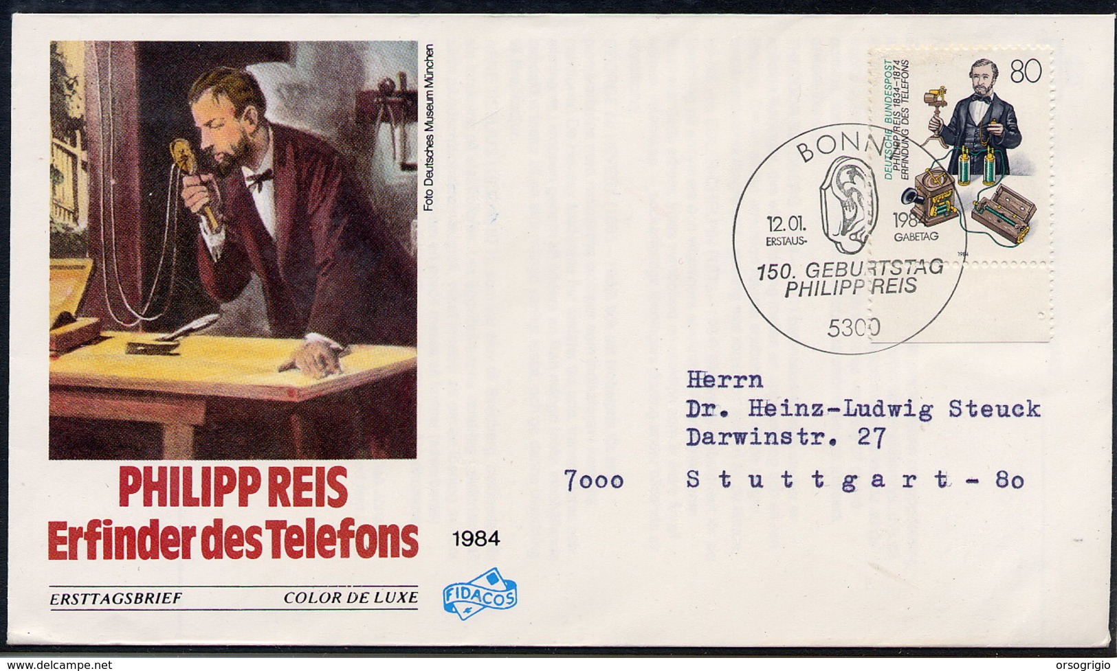 ERMANIA - FDC 1984 - PHILIPP REIS  -  TELEFONS   ORECCHIO  LOBO - Other & Unclassified