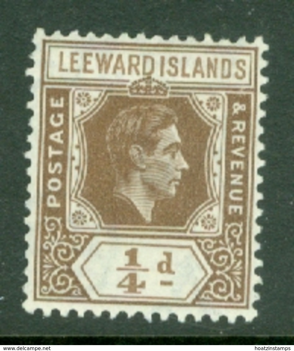 Leeward Is.: 1938/51   KGVI    SG95a    ¼d   Deep Brown     MH - Leeward  Islands
