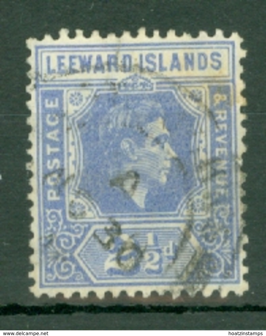 Leeward Is.: 1938/51   KGVI    SG105a    2½d   Light Bright Blue  Used - Leeward  Islands
