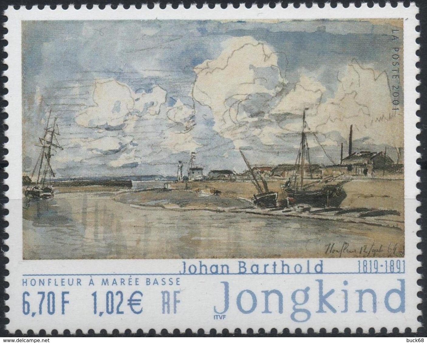 FRANCE Poste 3429 ** Tableau Johan Barthold Jongkind : Honfleur à Marée Basse - Unused Stamps