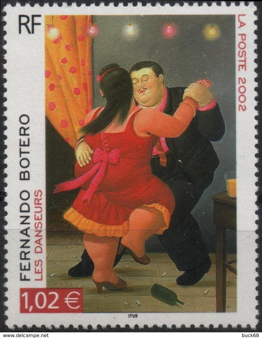 FRANCE Poste 3482 ** Tableau Fernando BOTERO : Les Danseurs - Neufs