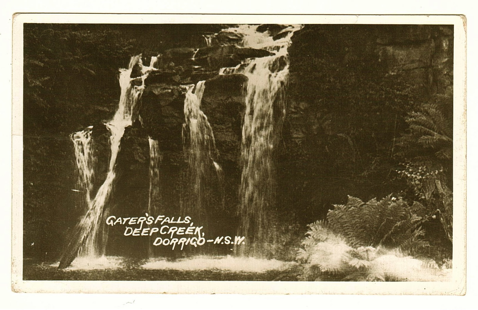 Australia, NSW, Mid-north Coast, Bellingen, Dorrigo, Deep Creek, Gater's Falls, Photo Postcard - Other & Unclassified