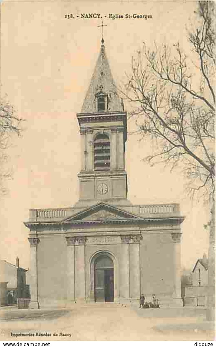 54 - Nancy - Eglise Saint Georges - Animée - Voyagée En 1918 - Voir Scans Recto-Verso - Nancy