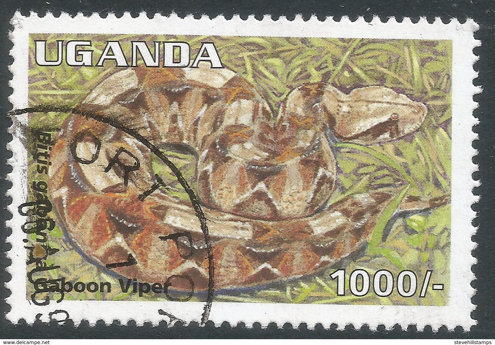 Uganda. 1995 Reptiles. 1000/- Used. SG 1523 - Uganda (1962-...)