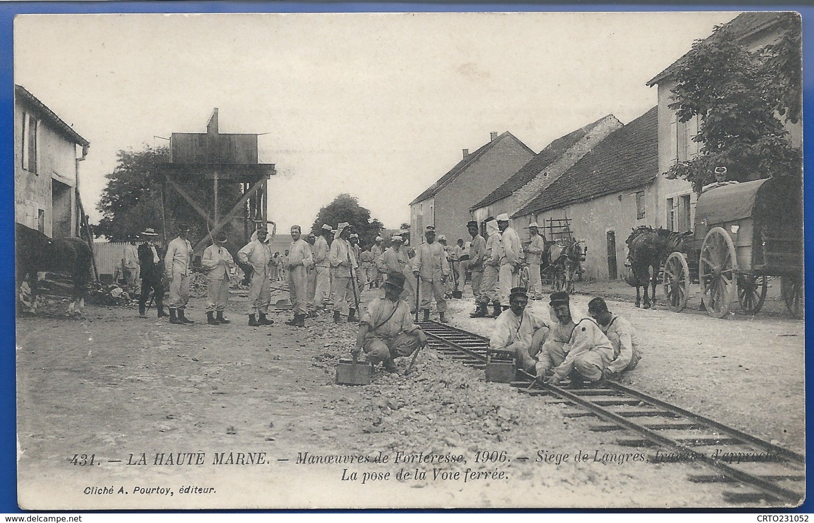 Siege De LANGRES   Manoeuvres De Forteresse 1906  La Pose De La Voie Ferrée    Animée - Langres