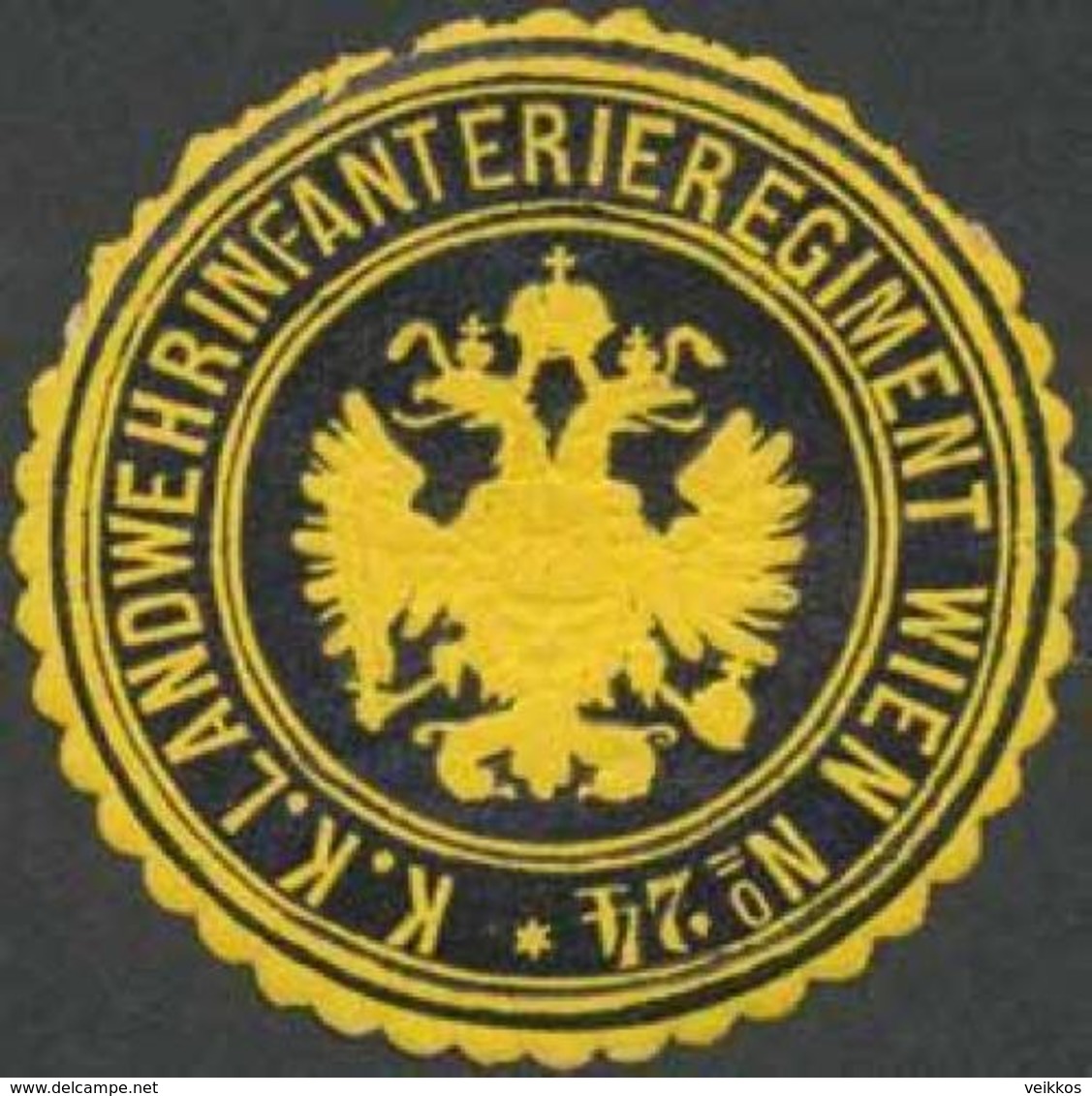 Wien: K.K. Landwehrinfanterieregiment Wien No. 42 Siegelmarke - Erinnophilie