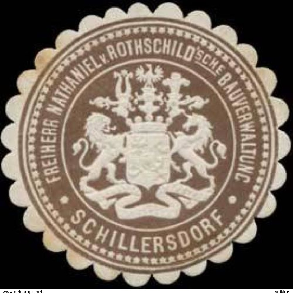 Schillersdorf: Freiherr Nathaniel Von Rothschildsche Bauverwaltung Schillersdorf Siegelmarke - Cinderellas