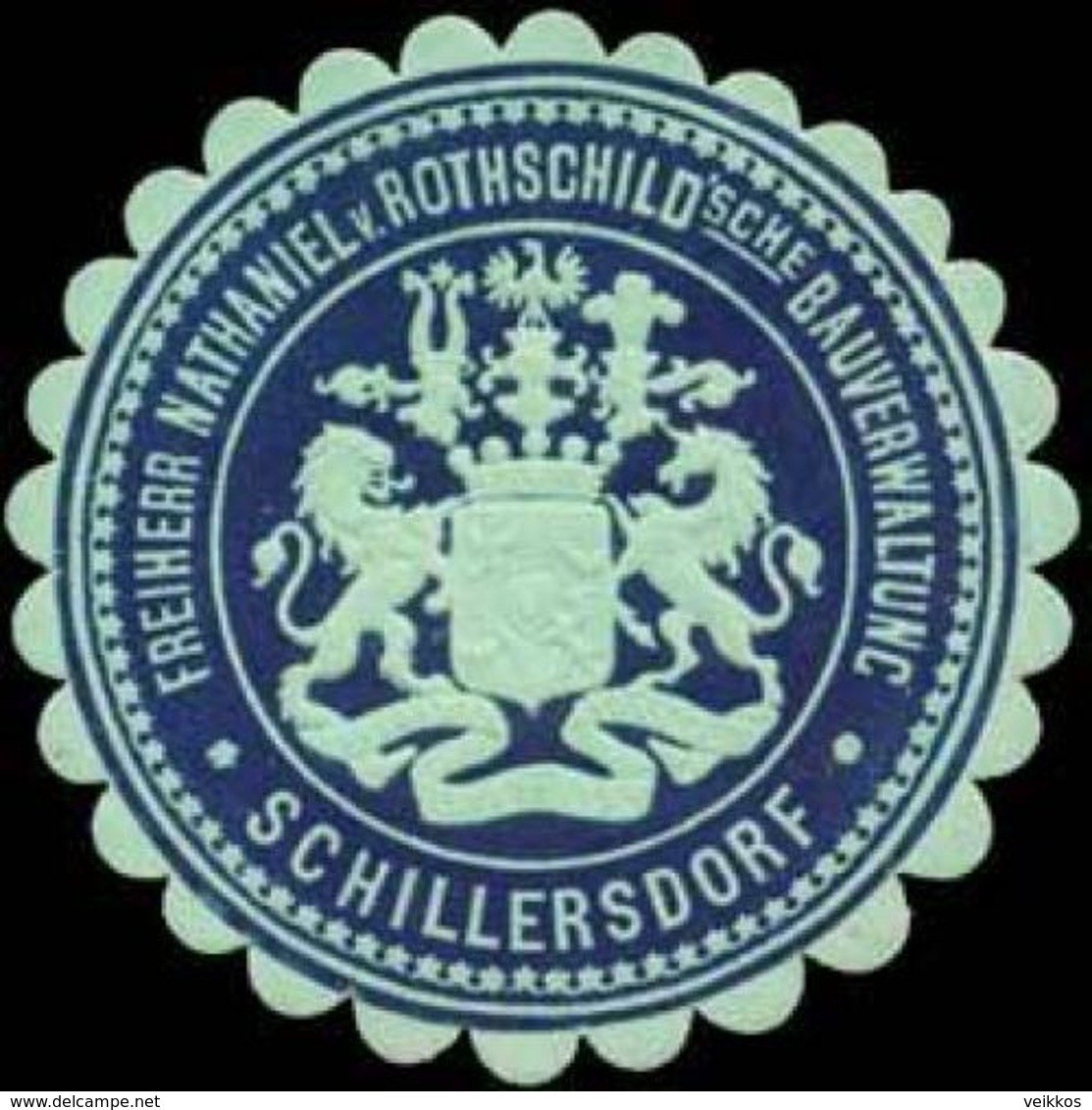 Schillersdorf: Freiherr Nathaniel Von Rothschildsche Bauverwaltung Schillersdorf Siegelmarke - Cinderellas