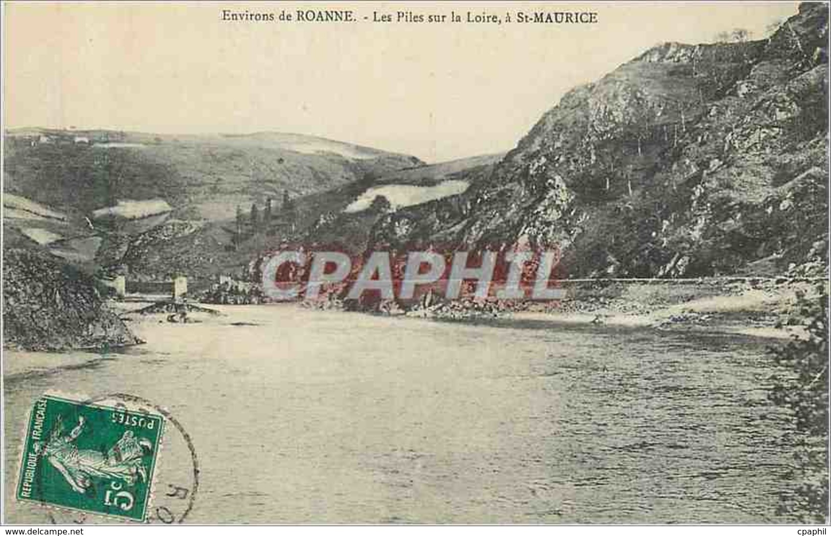 CPA Environs De Roanne Les Piles Sur La Loire A St Maurice - Roanne