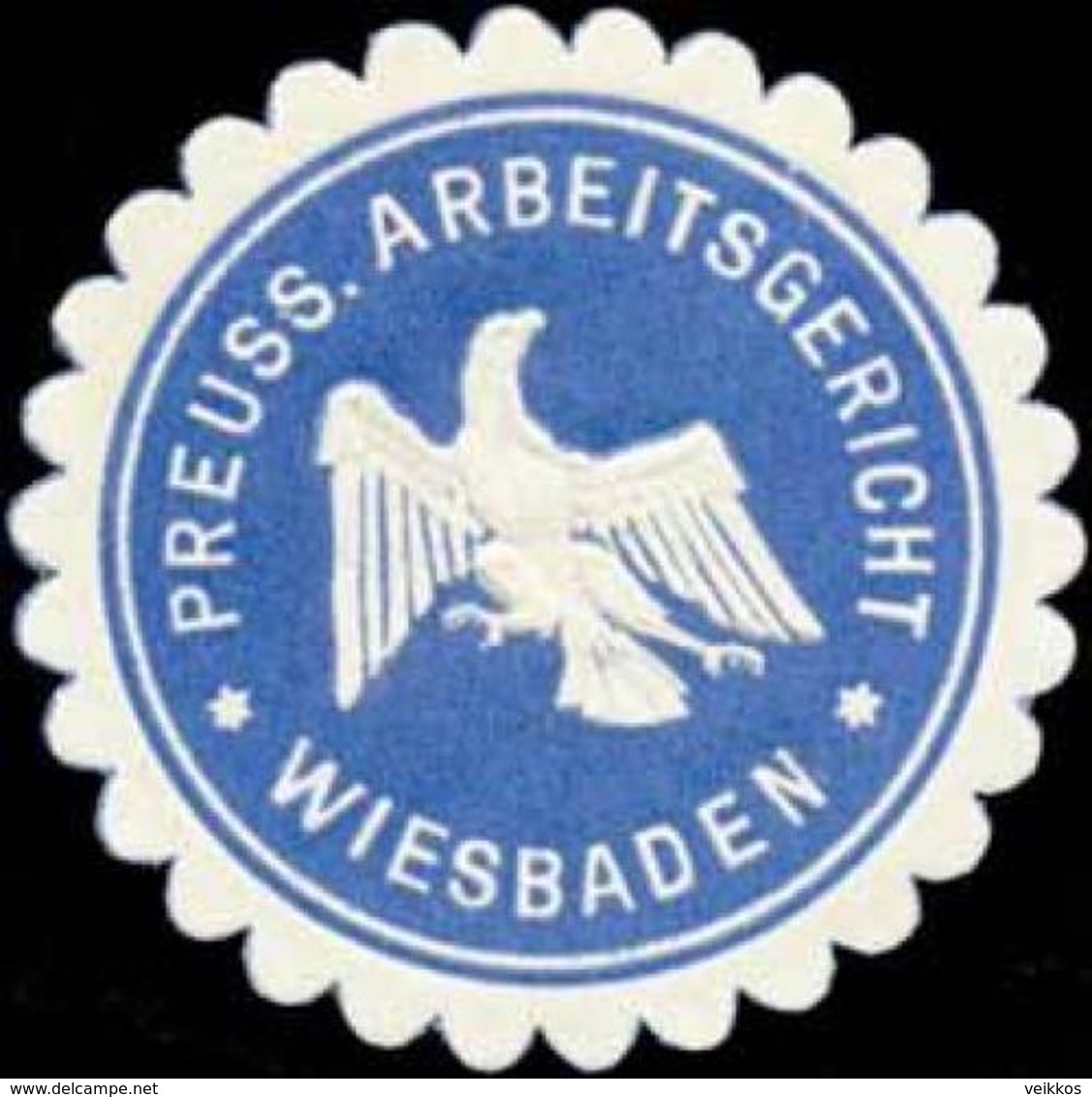 Wiesbaden: Preuss. Arbeitsgericht Wiesbaden Siegelmarke - Cinderellas