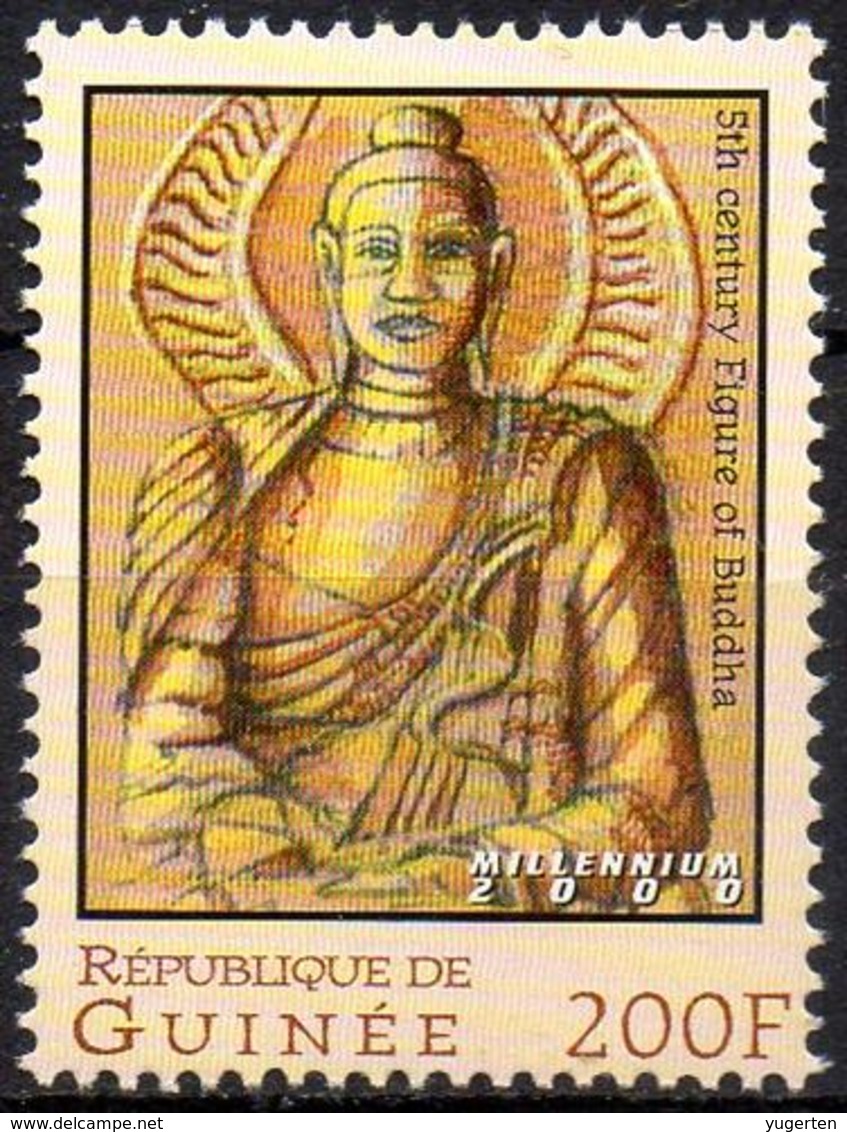 GUINEA - 1v - MNH** Buddha Bouddhisme Budismo Buddhismus Buda Budda Bouddha China Carved Rock - Buddhismus