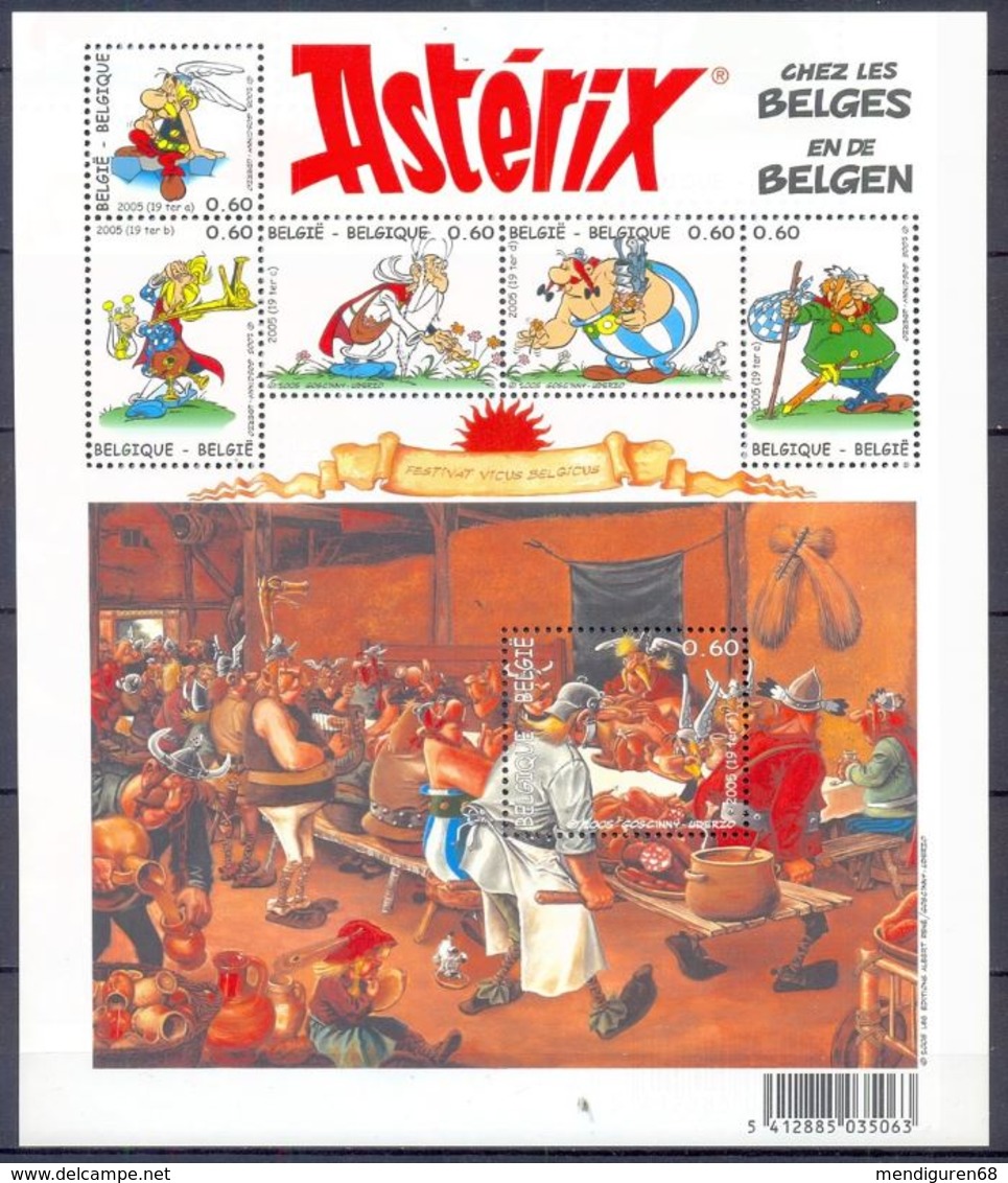 BELGIQUE BELGIEN BÉLGICA BELGIUM 2005 ASTERIX CHEZ LES BELGES (5V) YT BF110-3418-23 MI B104-3486 SC SH-2110A-F SG MS3942 - Ungebraucht