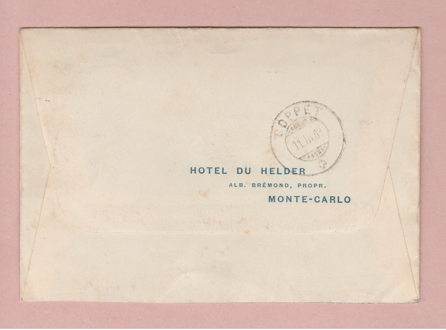 Monaco  Lettre Hotel Du Helder Exp. Monte-Carlo 09.03.1903 Pour La Suisse (dents Courtes Coté Droit) - Entiers Postaux