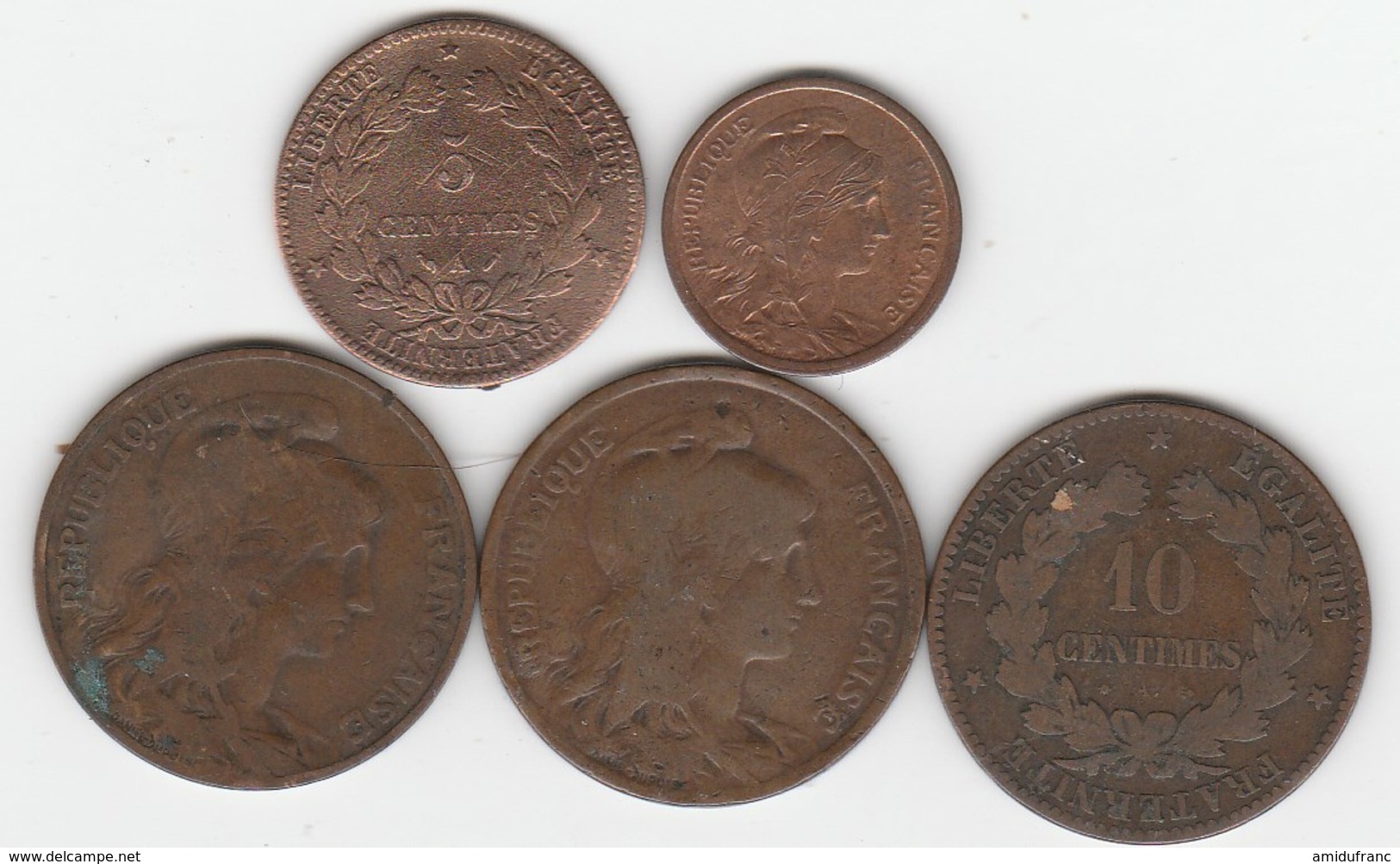 Lot De 5 Bronzes Français - Autres & Non Classés