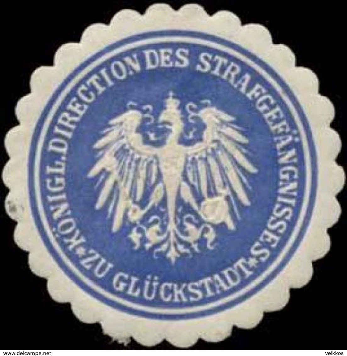 Glückstadt: K. Direction Des Strafgefängnisses Glückstadt Siegelmarke - Cinderellas