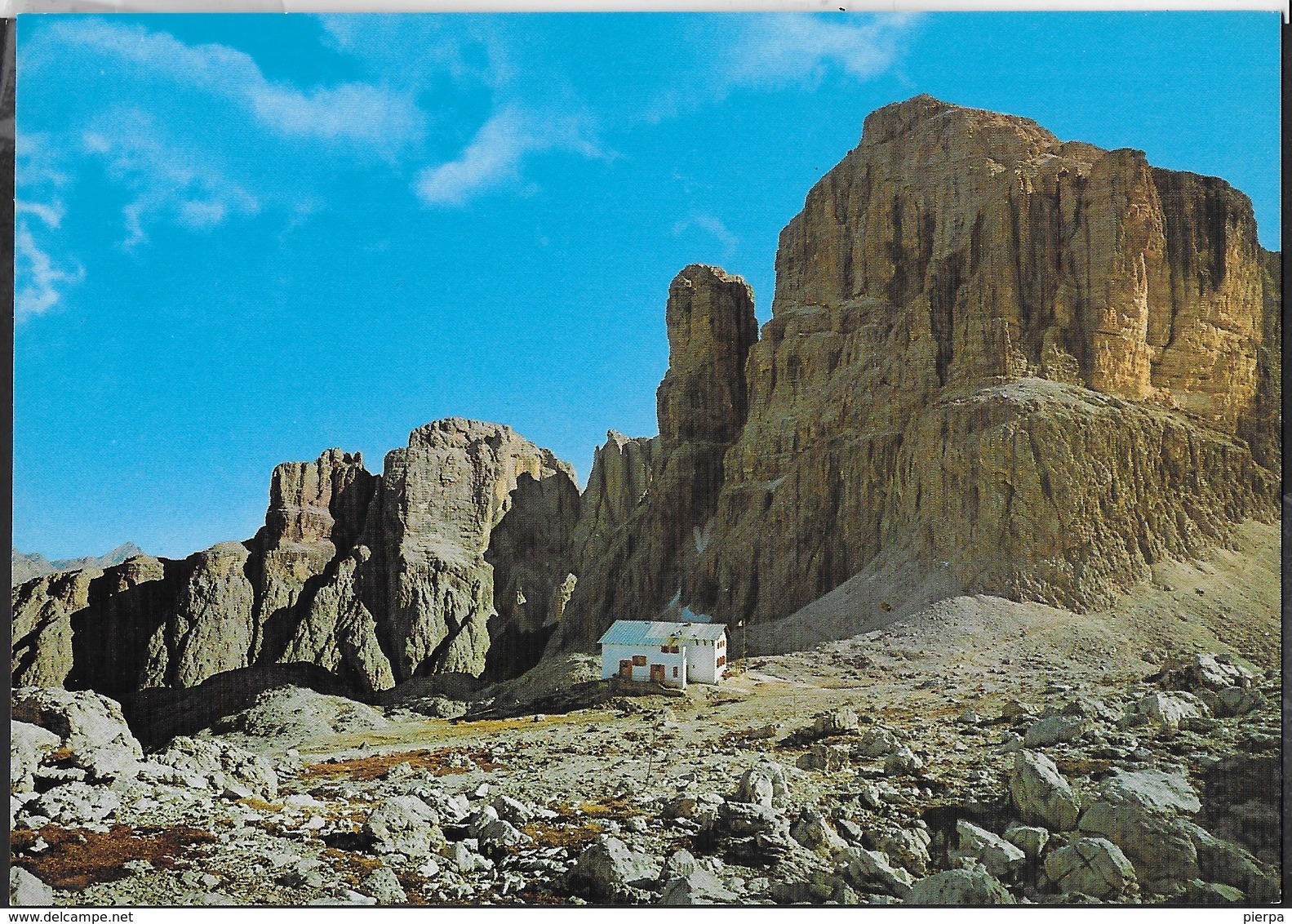 DOLOMITI - RIFUGIO CAVAZZA AL PISCIADU - OIZ DE LEC - TIMBRO DEL RIFUGIO - NUOVA SCRITTA AL RETRO - Alpinisme