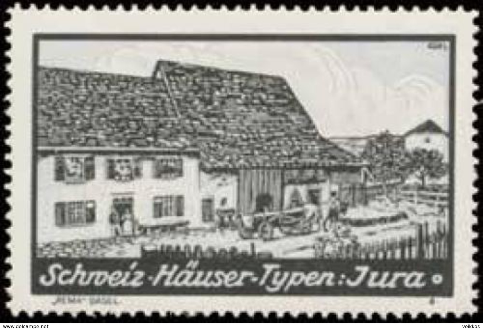 Basel: Jura Haus Reklamemarke - Erinnophilie