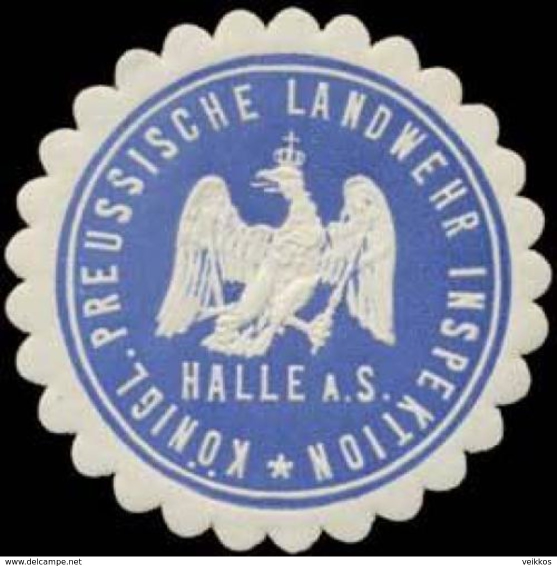 Halle/S.: K.Pr. Landwehr Inspektion Halle/S. Siegelmarke - Erinnophilie