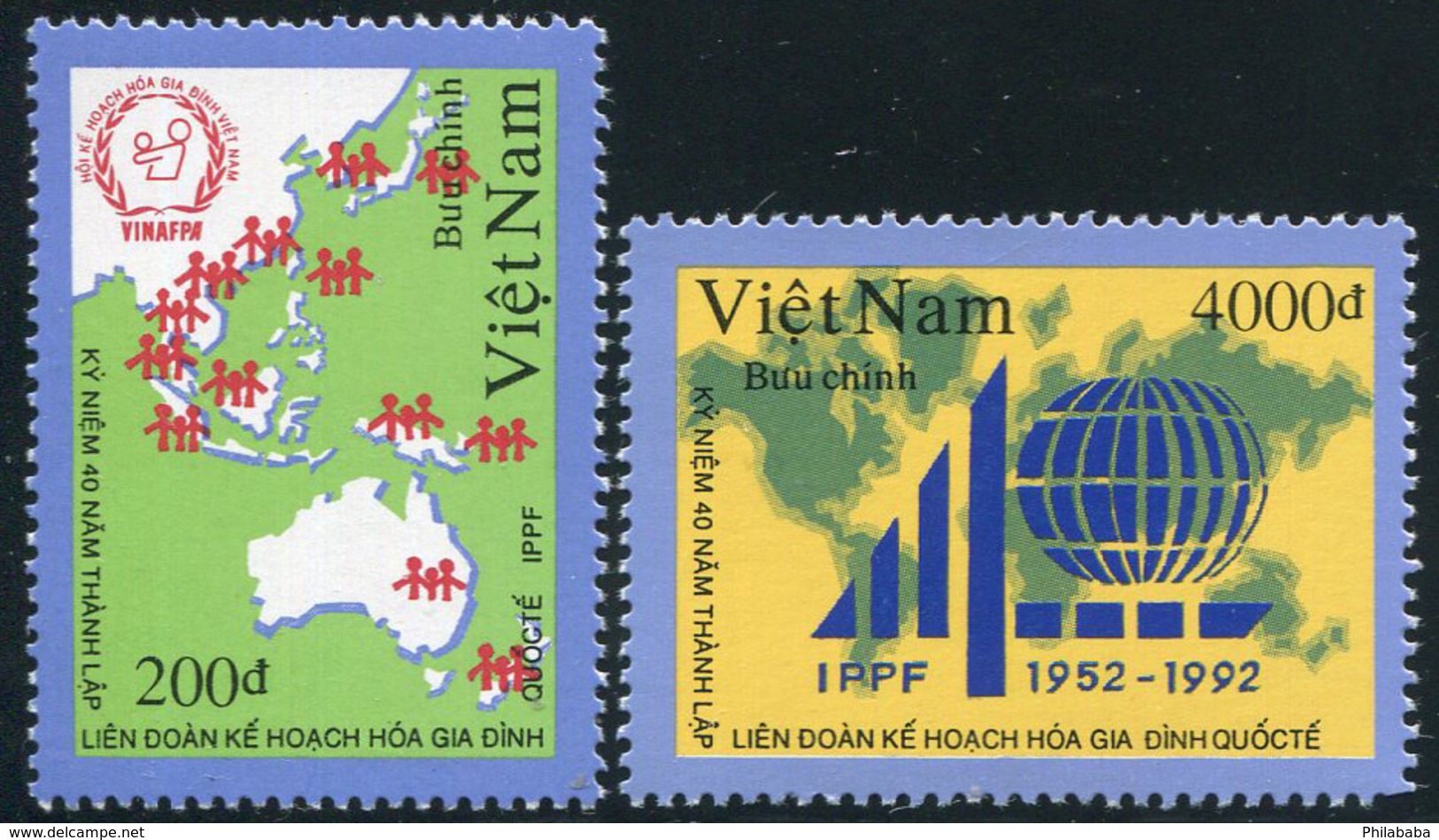 Vietnam 1992  YT 1331-32 ; Mi# 2483-84  (*) MNG - Vietnam