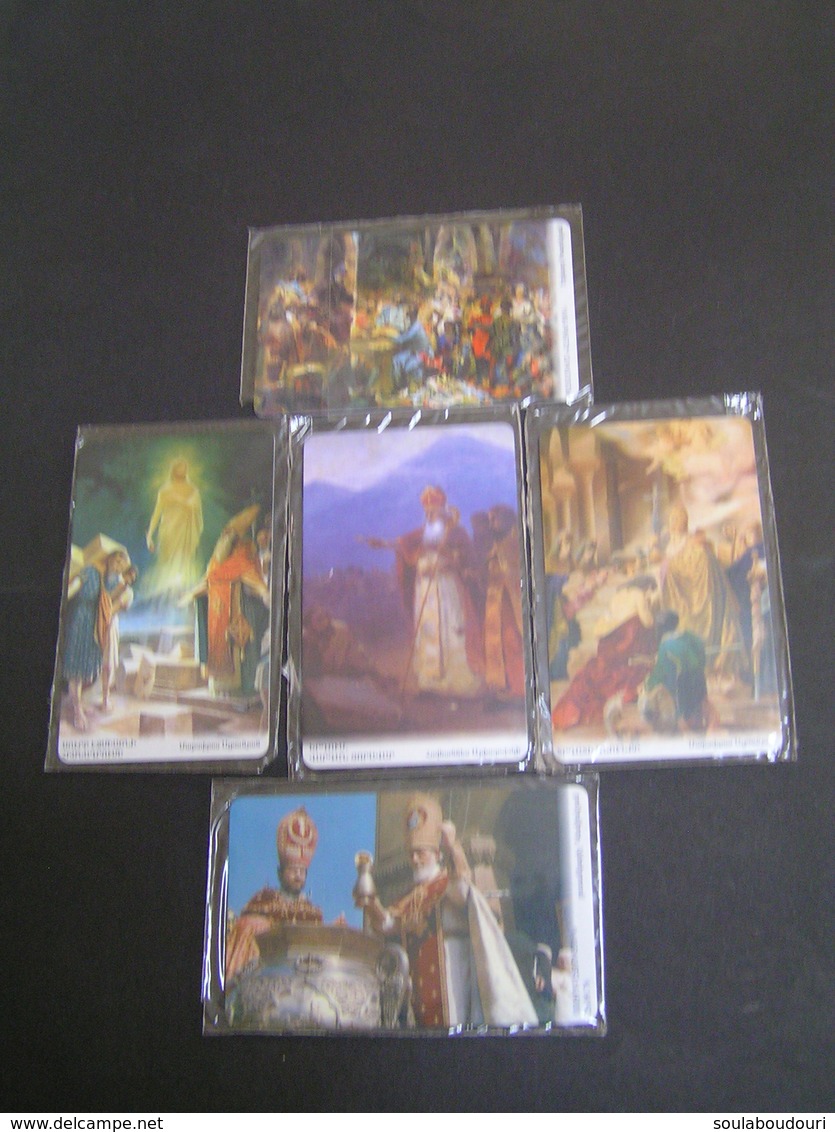 Armenia 2001 Set 5 Phonecards Mind 1700th ANNIVERSARY OF THE PROCLAMATUON OF CHRISTIANITY; - Armenien