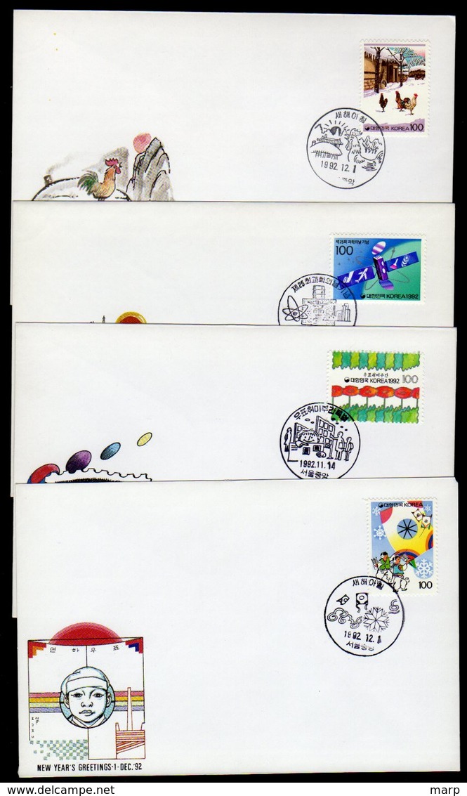 South Korea 4 Fdc.s From 1992. - Corea Del Sur