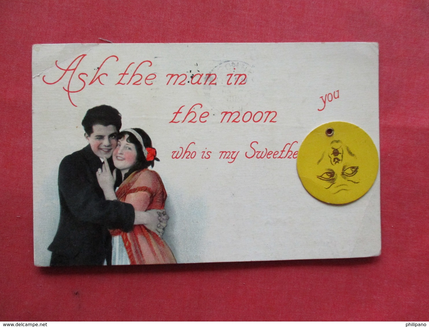 Movable Moon-- Ask The Man In The Moon Who Is My Sweetheart Ref 3252 - Met Mechanische Systemen