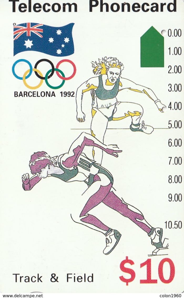 TARJETA TELEFONICA DE AUSTRALIA, BARCELONA 1992 - Track & Field (N91044-3-3). AUS-M-052b. (097) - Olympische Spiele