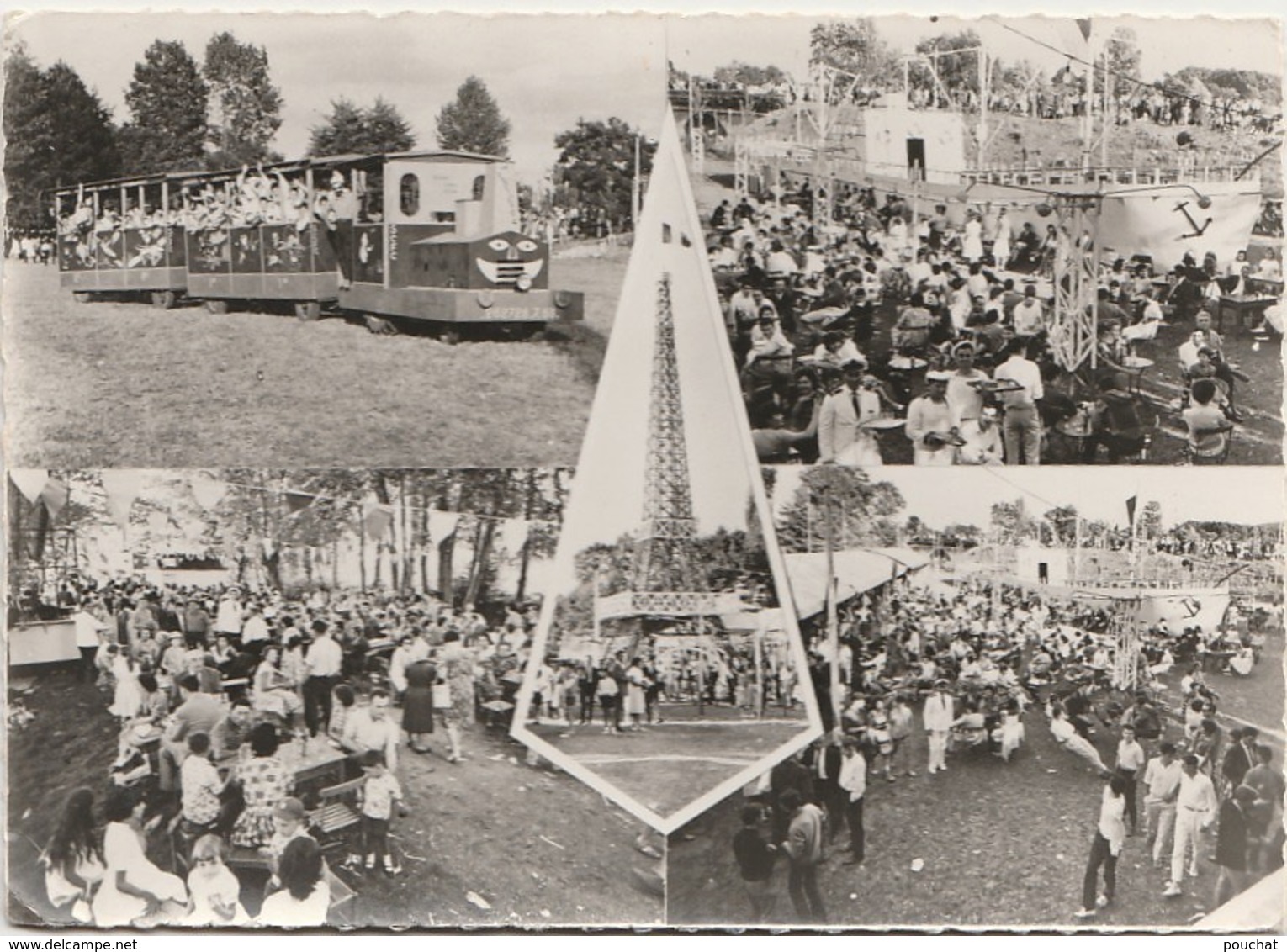 Y23-47) PENNE D'AGENAIS (LOT ET GARONNE) FETE DE CROQUELARDIT - TOUR EFFEIL - TRAIN - TRES ANIMEE - MULTIVUES  (2 SCANS) - Castelmoron