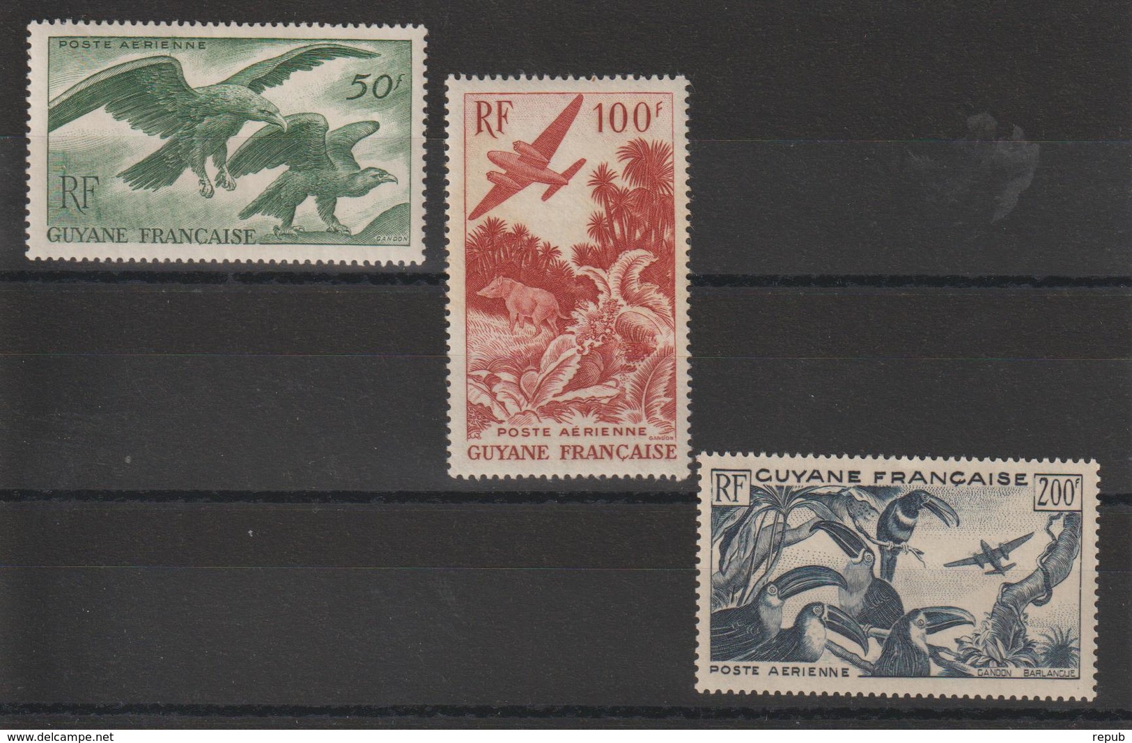 Guyane 1947 Série PA 35-37 3 Val Neuf ** MNH - Neufs