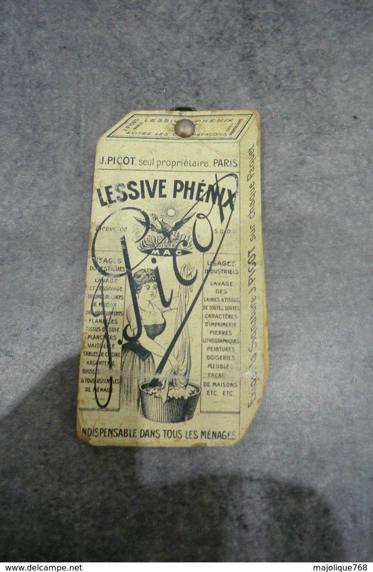 Ancienne Petit Miroir De Poche Publicitaire Lessive Phénix Par J. Picot - - Specchi