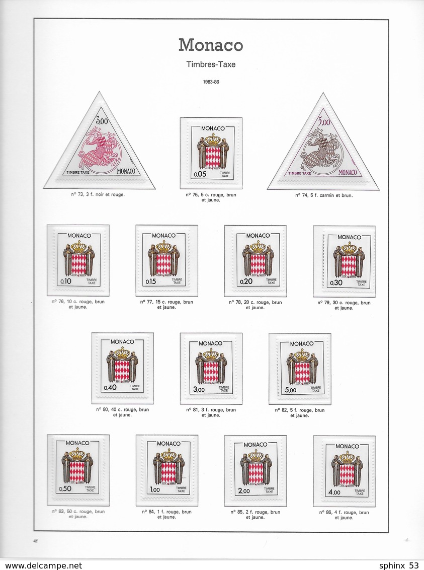 Monaco De 2006 à 2012 Timbres + BF + PA + PREO + TAXE Neufs ** En FA YVERT - Full Years