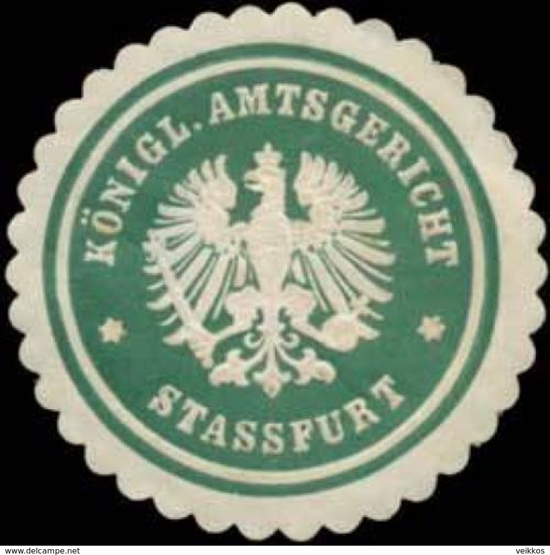 Stassfurt: K. Amtsgericht Stassfurt Siegelmarke - Cinderellas