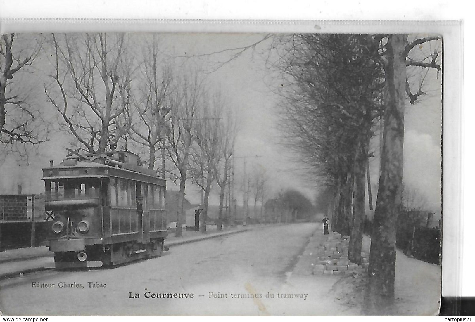 LA COURNEUVE  POINT TERMINUS DU TRAMWAY   GROS PLAN   Tache Bas  DEPT 93 - La Courneuve