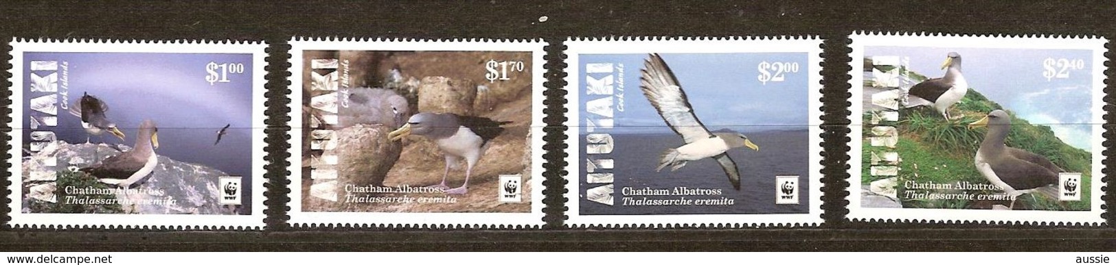 Aitutaki 2016 Micheln° 962-965 *** MNH Faune WWF Oiseaux Vogels Birds Albatross - Palmípedos Marinos